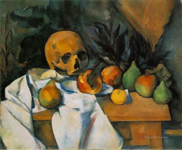 Naturaleza muerta con calavera Paul Cezanne Pinturas al óleo